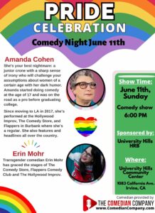 Comedian Bios for Erin Mohr and Amanda Cohen for our Comedy Night performance